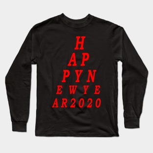 New Years Eve Party 2020 Eye Chart T-Shirt Long Sleeve T-Shirt